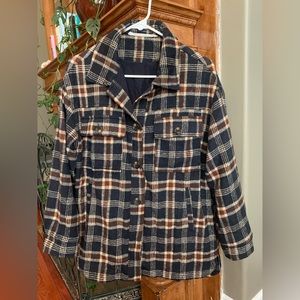 12th tribe x salty blonde flannel shacket